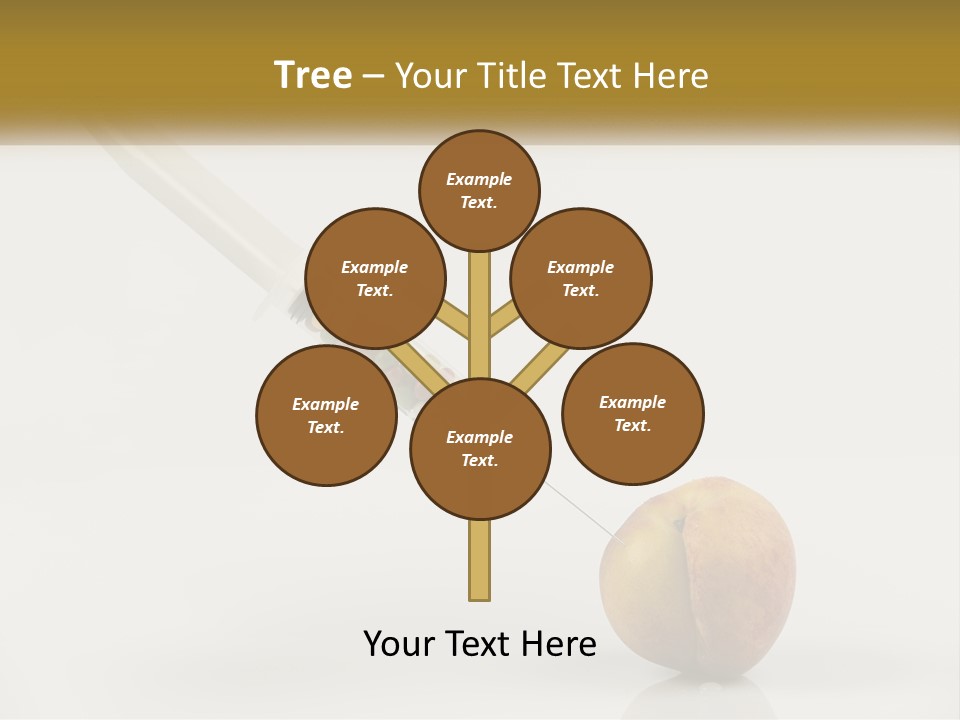 An Apple With A Syring Inside Of It PowerPoint Template