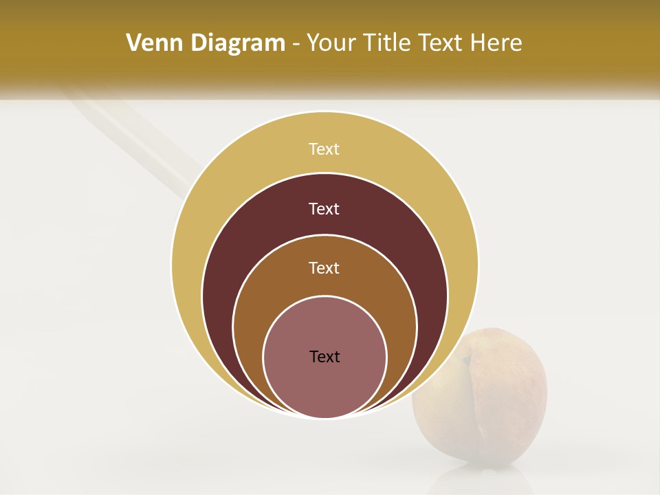 An Apple With A Syring Inside Of It PowerPoint Template