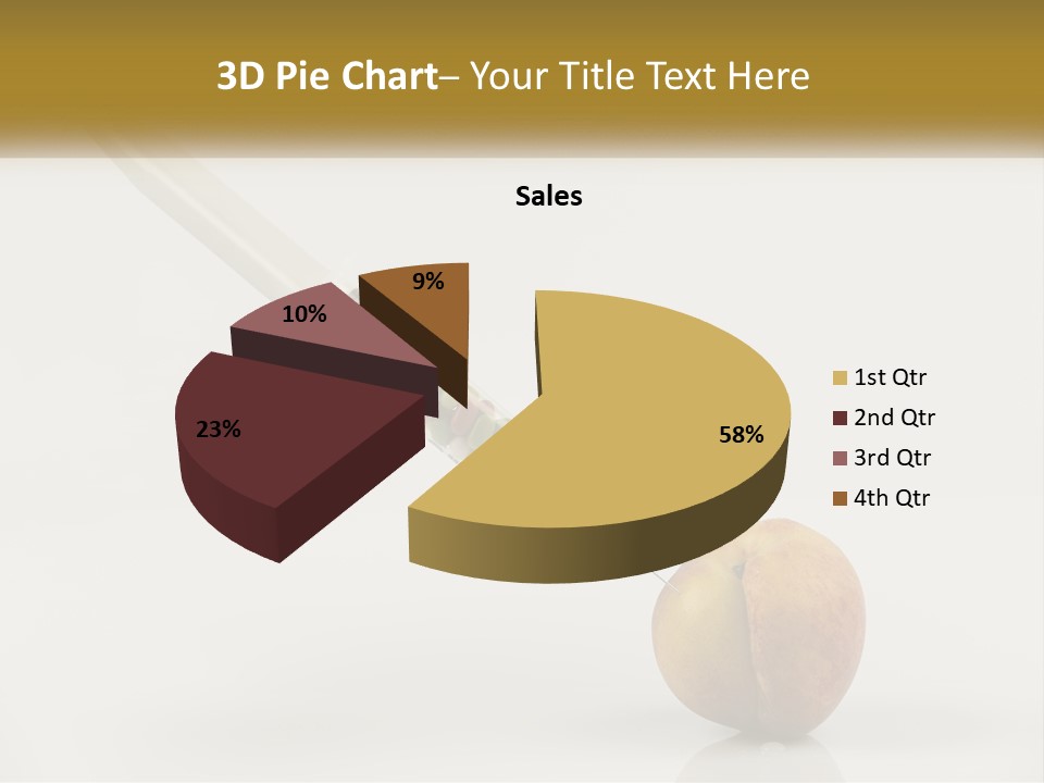 An Apple With A Syring Inside Of It PowerPoint Template