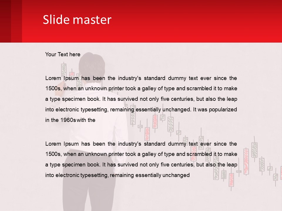 A Man Drawing A Chart On A Wall PowerPoint Template