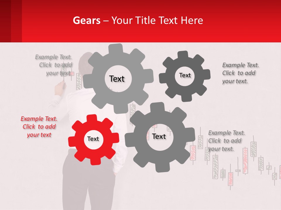 A Man Drawing A Chart On A Wall PowerPoint Template