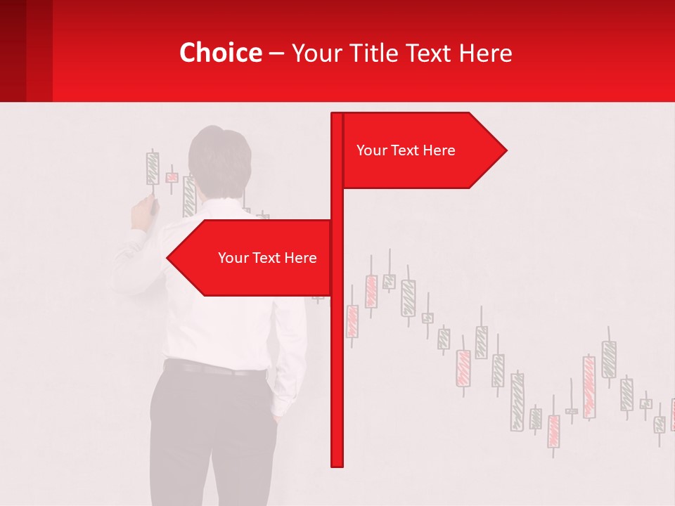 A Man Drawing A Chart On A Wall PowerPoint Template