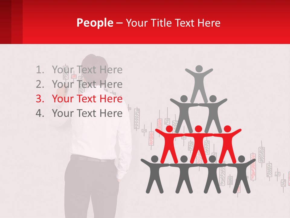 A Man Drawing A Chart On A Wall PowerPoint Template