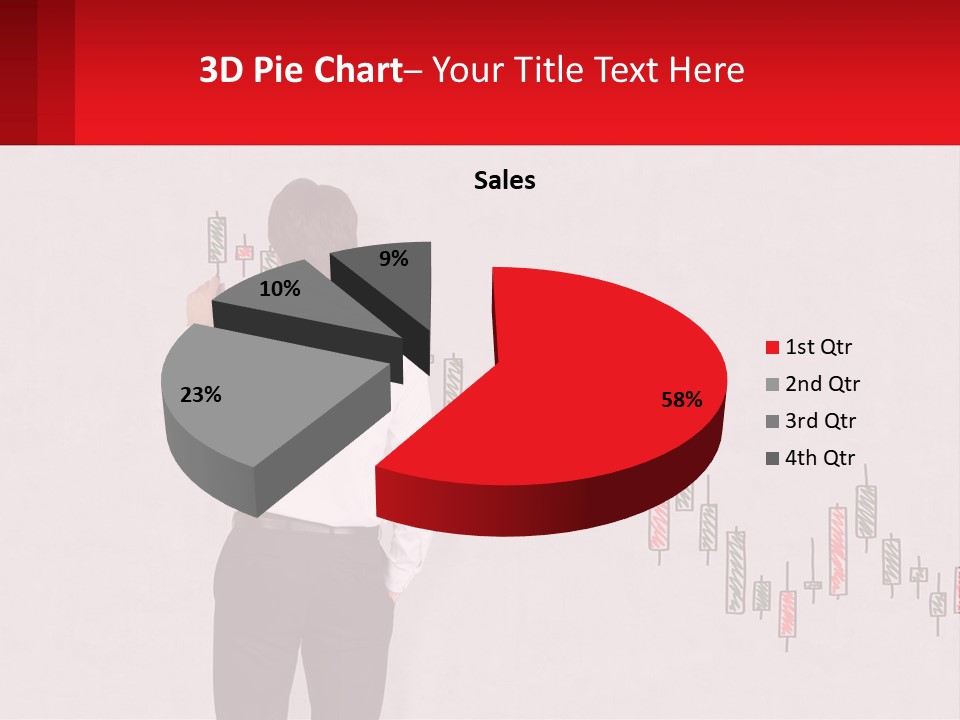 A Man Drawing A Chart On A Wall PowerPoint Template