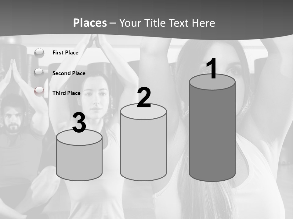 A Group Of People Doing Yoga In A Gym PowerPoint Template