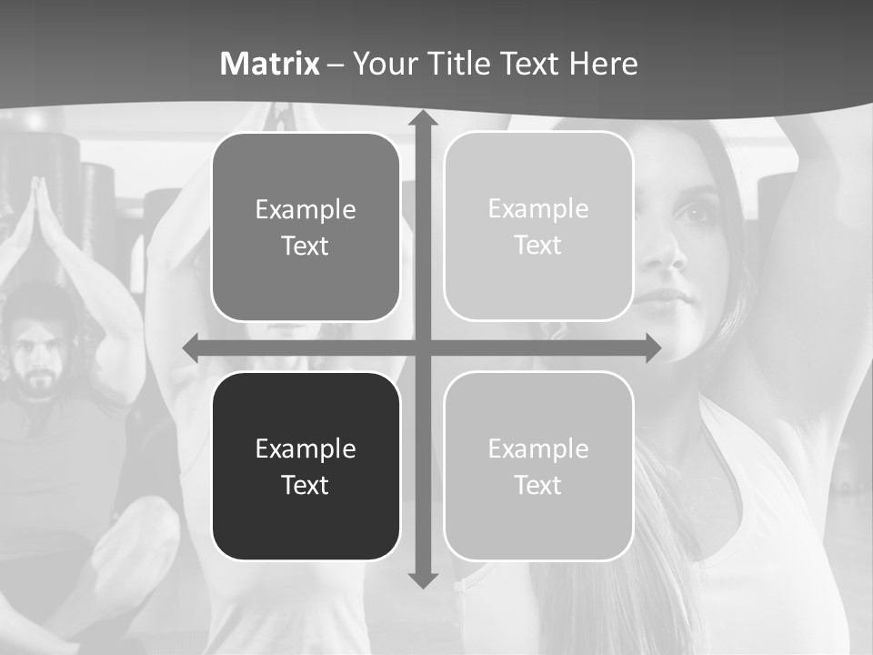 A Group Of People Doing Yoga In A Gym PowerPoint Template