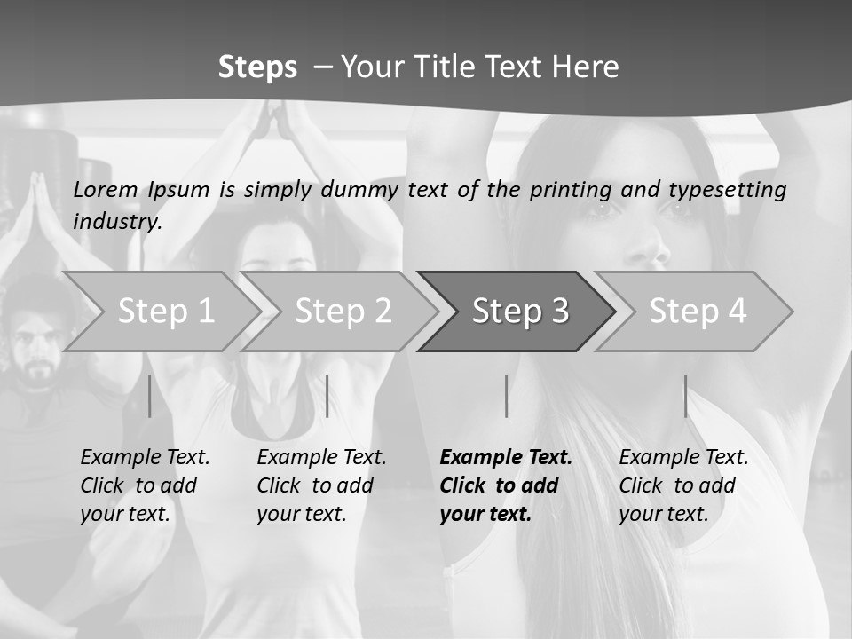 A Group Of People Doing Yoga In A Gym PowerPoint Template