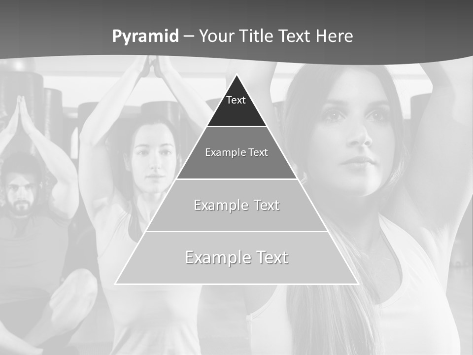 A Group Of People Doing Yoga In A Gym PowerPoint Template