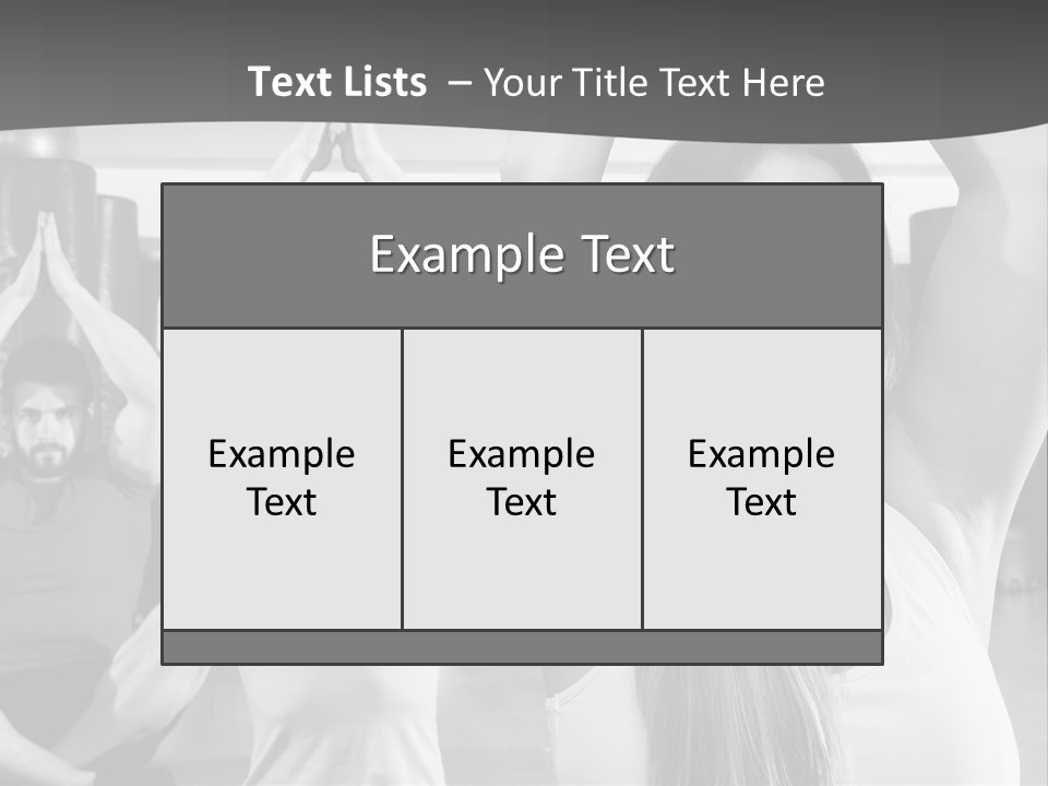 A Group Of People Doing Yoga In A Gym PowerPoint Template