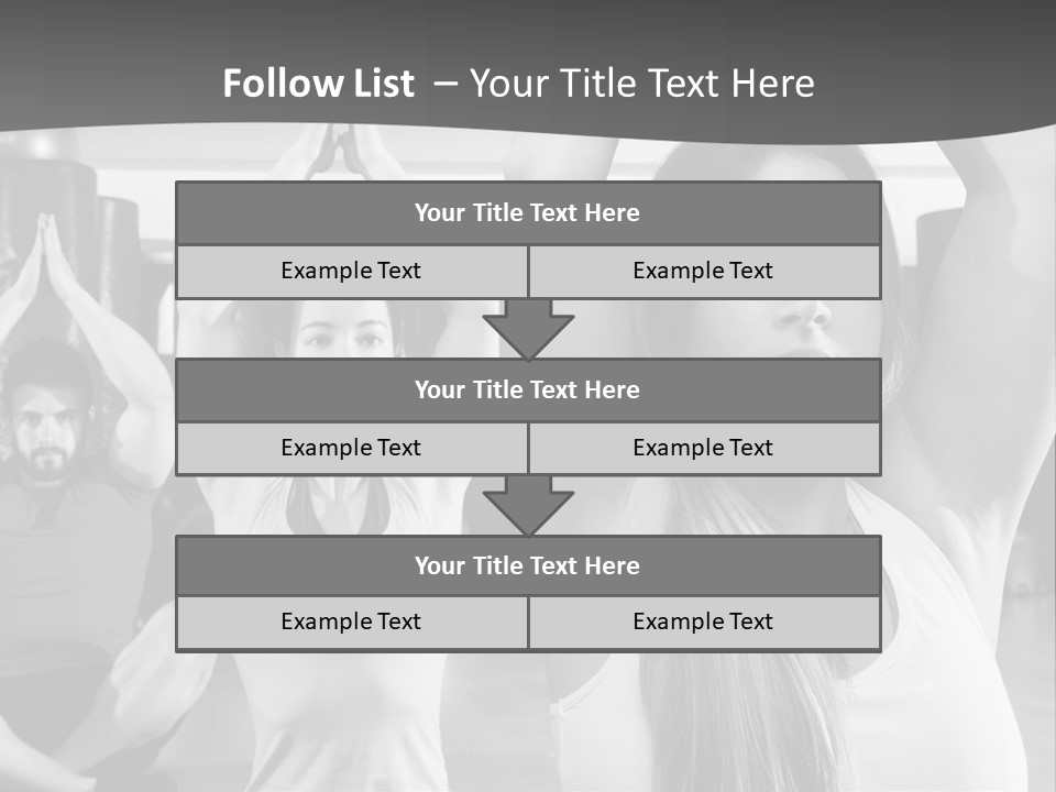 A Group Of People Doing Yoga In A Gym PowerPoint Template