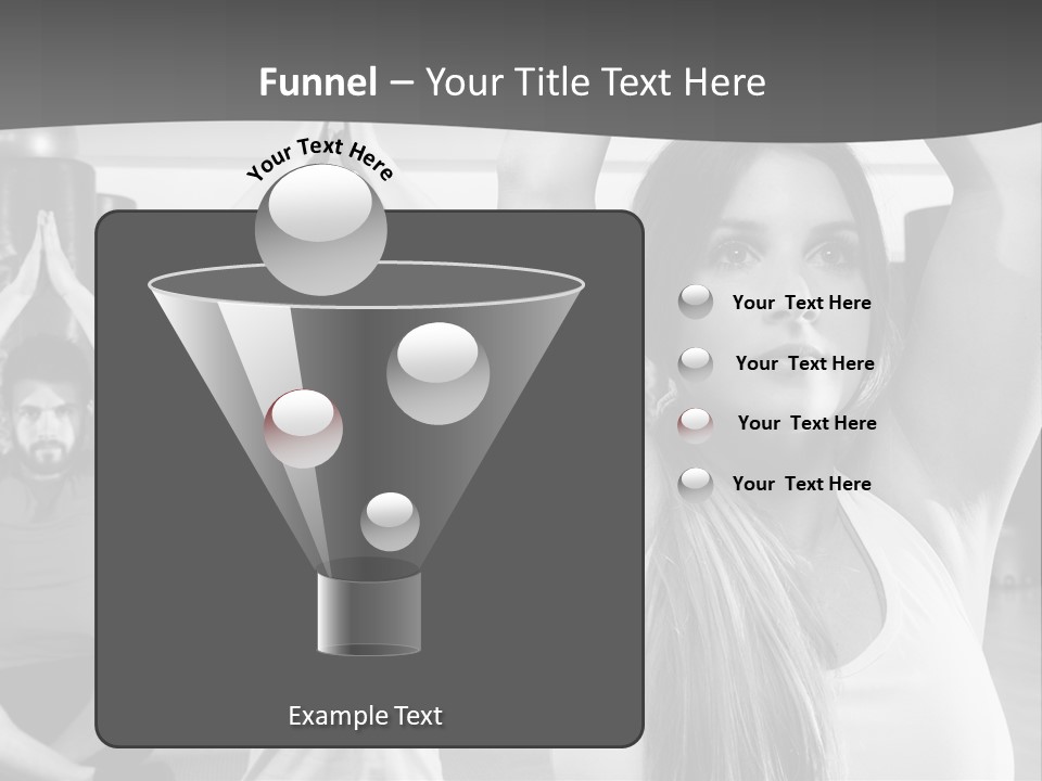 A Group Of People Doing Yoga In A Gym PowerPoint Template