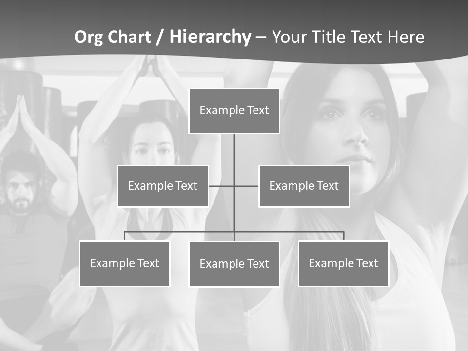 A Group Of People Doing Yoga In A Gym PowerPoint Template