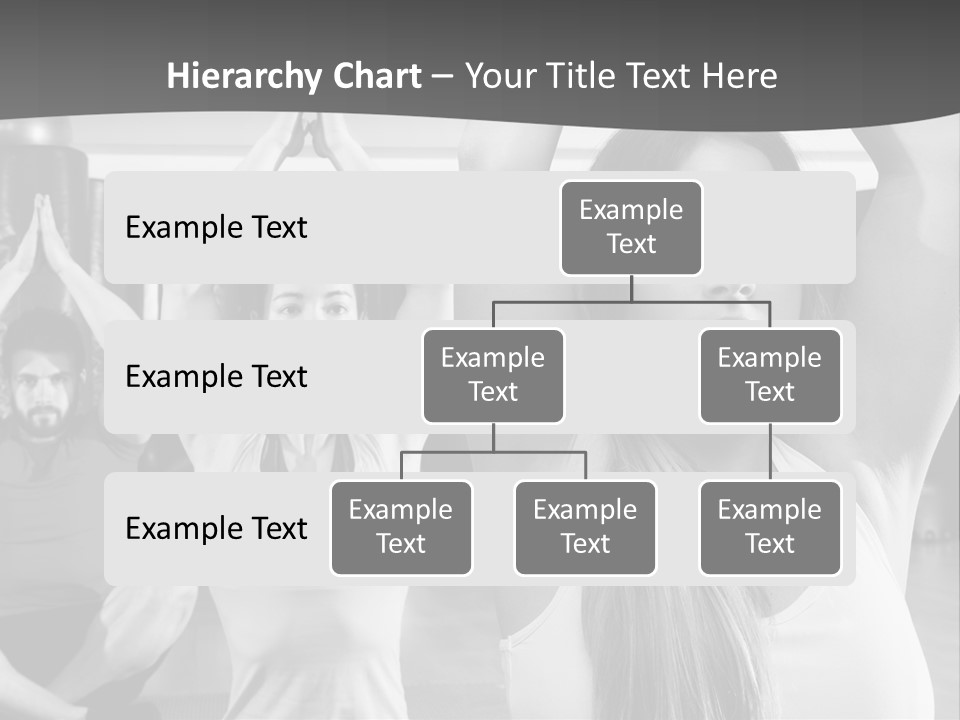 A Group Of People Doing Yoga In A Gym PowerPoint Template