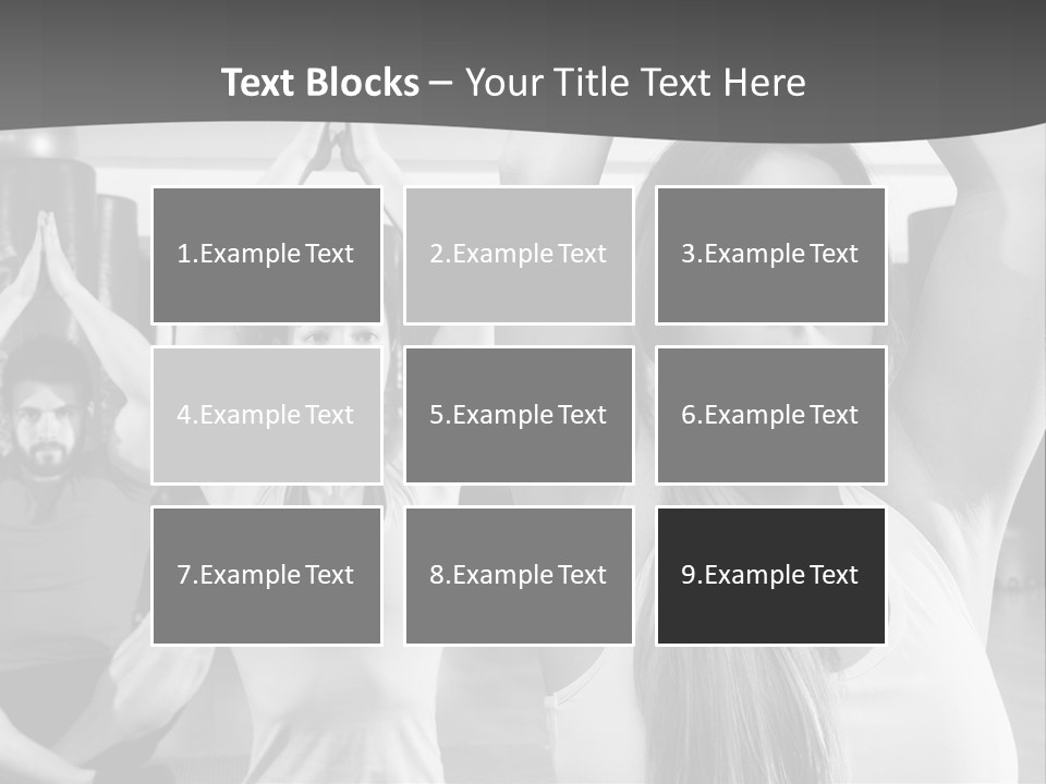 A Group Of People Doing Yoga In A Gym PowerPoint Template