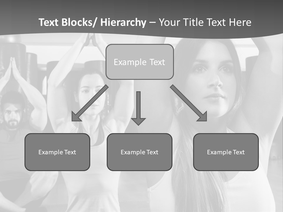 A Group Of People Doing Yoga In A Gym PowerPoint Template