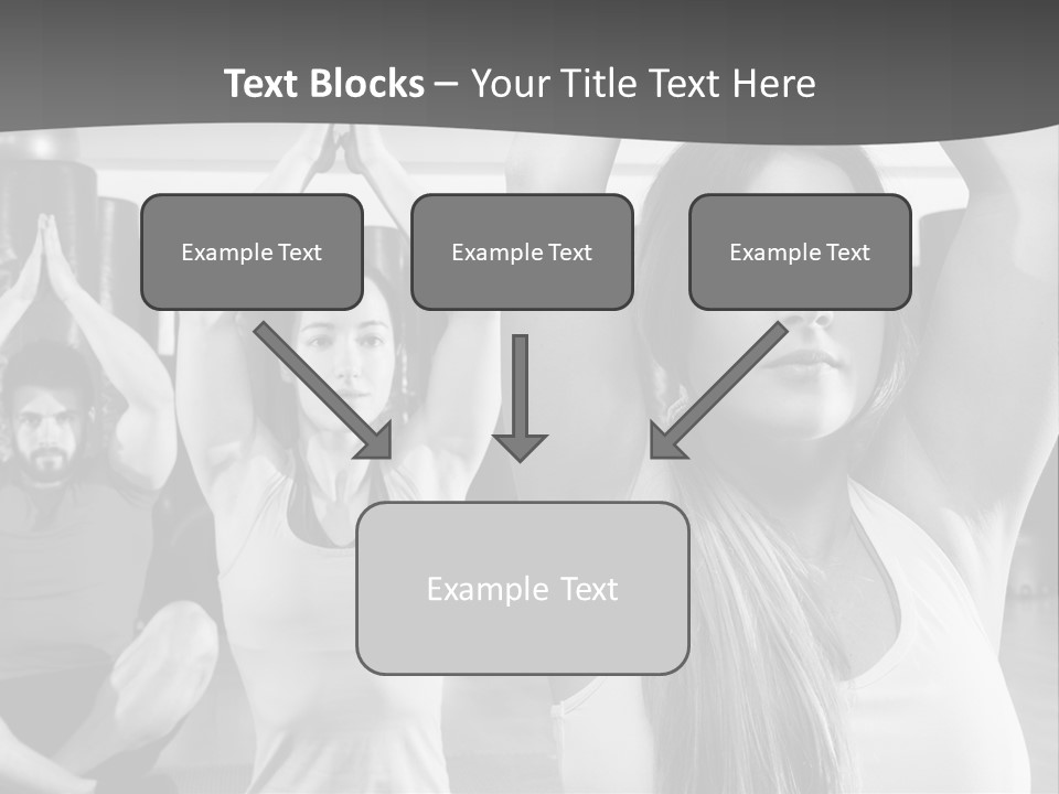 A Group Of People Doing Yoga In A Gym PowerPoint Template