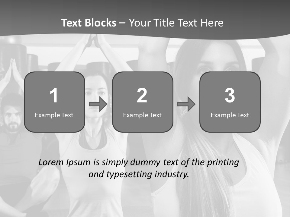 A Group Of People Doing Yoga In A Gym PowerPoint Template