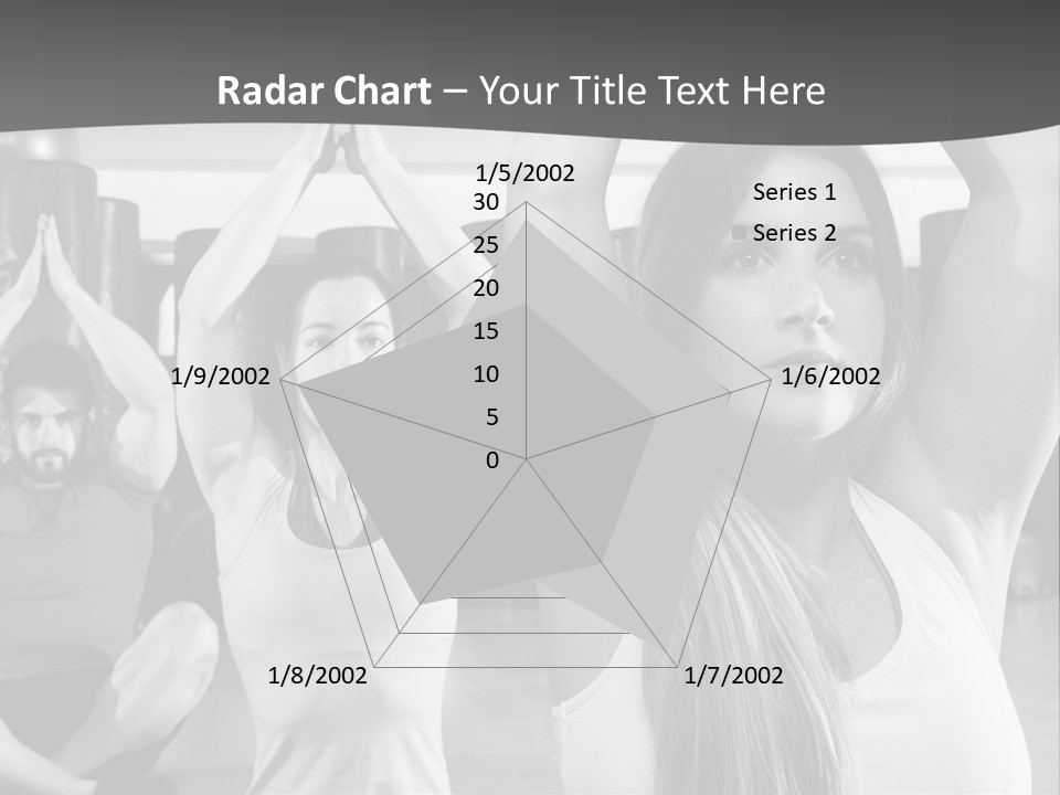 A Group Of People Doing Yoga In A Gym PowerPoint Template