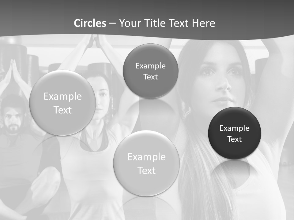 A Group Of People Doing Yoga In A Gym PowerPoint Template