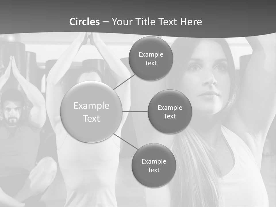 A Group Of People Doing Yoga In A Gym PowerPoint Template