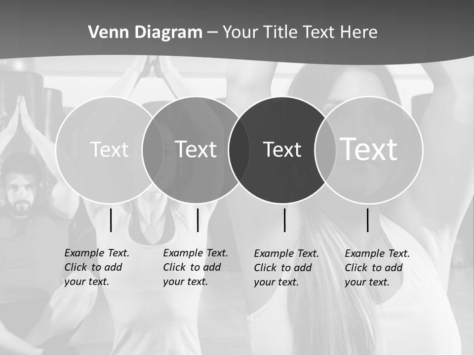 A Group Of People Doing Yoga In A Gym PowerPoint Template