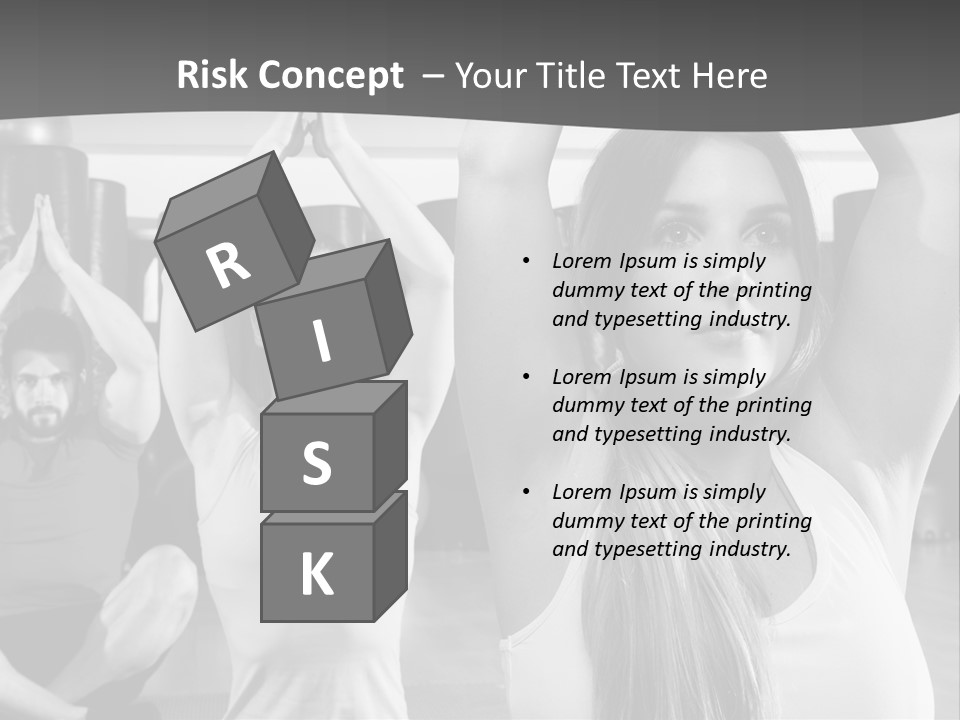 A Group Of People Doing Yoga In A Gym PowerPoint Template