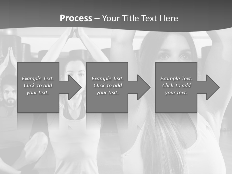 A Group Of People Doing Yoga In A Gym PowerPoint Template