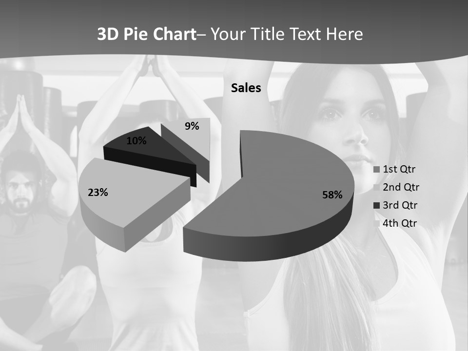 A Group Of People Doing Yoga In A Gym PowerPoint Template