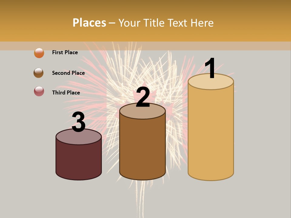 A Canadian Flag With Fireworks In The Background PowerPoint Template