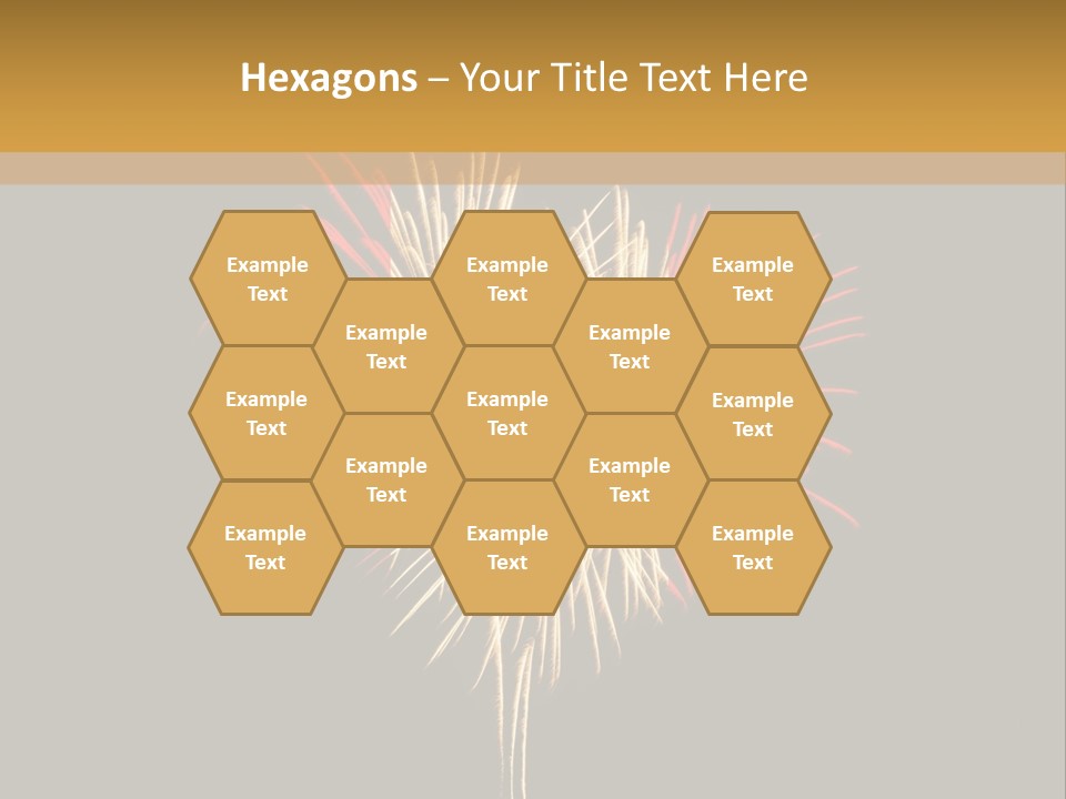 A Canadian Flag With Fireworks In The Background PowerPoint Template