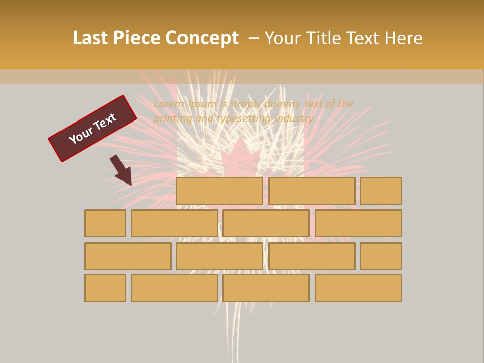 A Canadian Flag With Fireworks In The Background PowerPoint Template