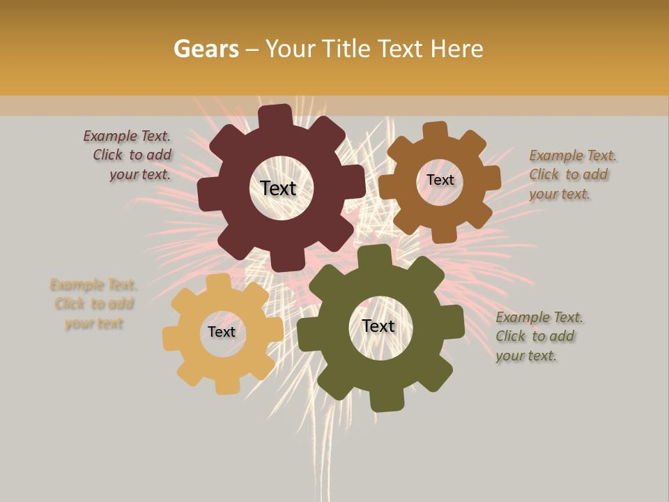 A Canadian Flag With Fireworks In The Background PowerPoint Template