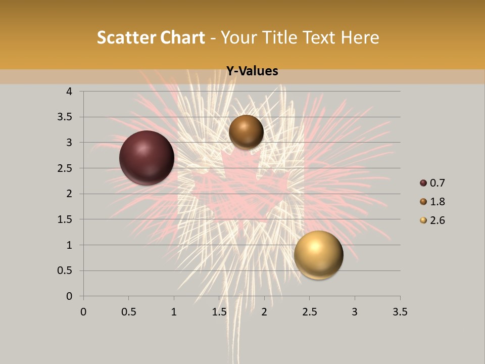 A Canadian Flag With Fireworks In The Background PowerPoint Template