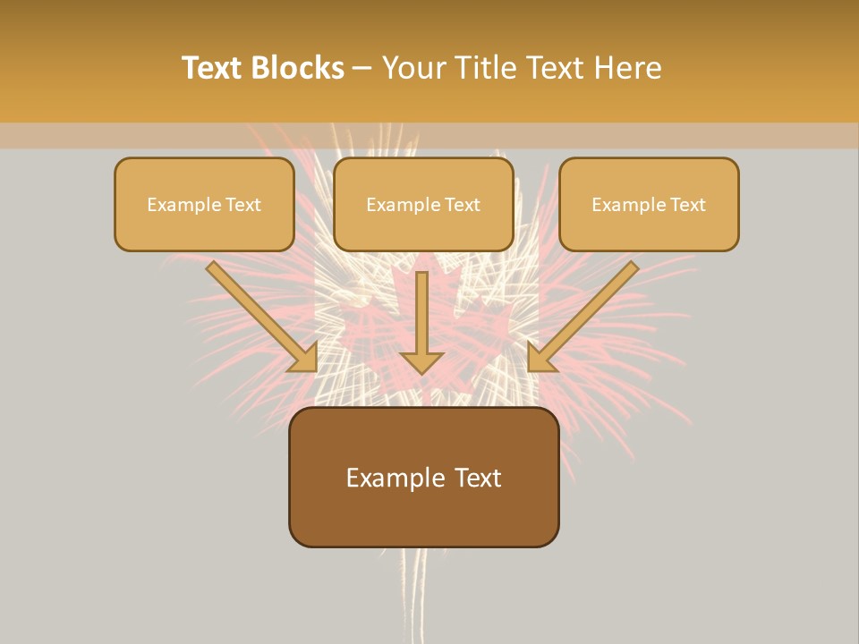 A Canadian Flag With Fireworks In The Background PowerPoint Template