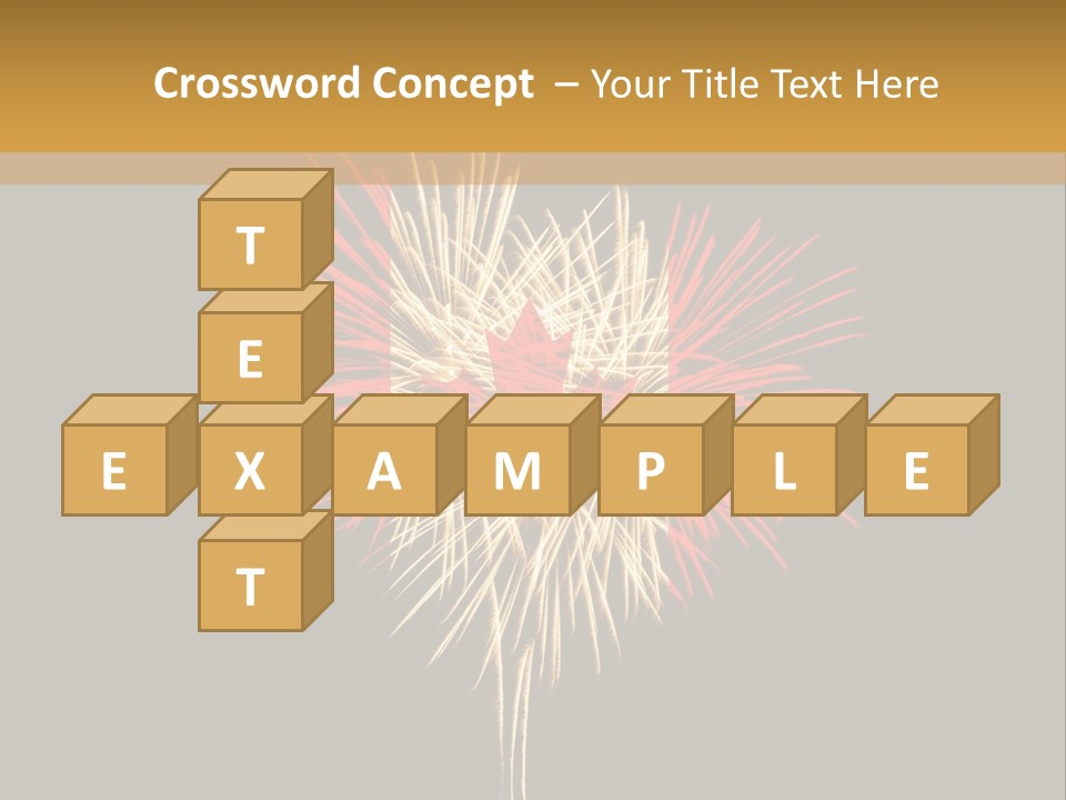 A Canadian Flag With Fireworks In The Background PowerPoint Template