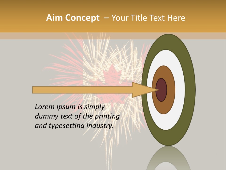 A Canadian Flag With Fireworks In The Background PowerPoint Template