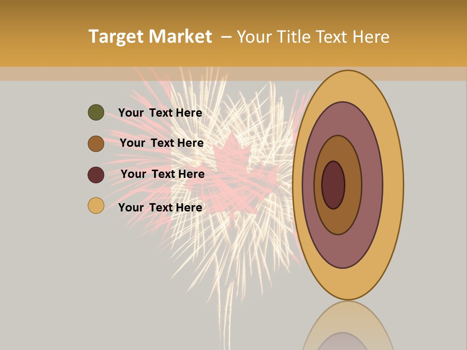 A Canadian Flag With Fireworks In The Background PowerPoint Template