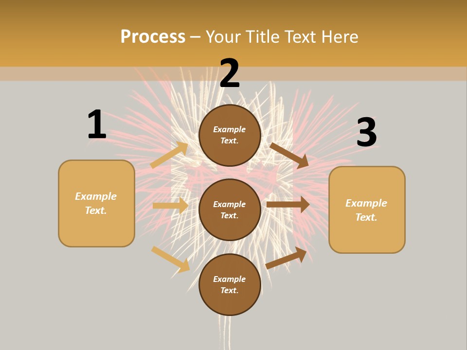 A Canadian Flag With Fireworks In The Background PowerPoint Template