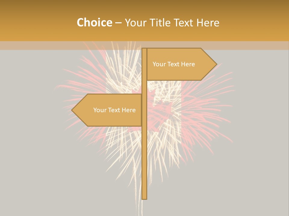 A Canadian Flag With Fireworks In The Background PowerPoint Template