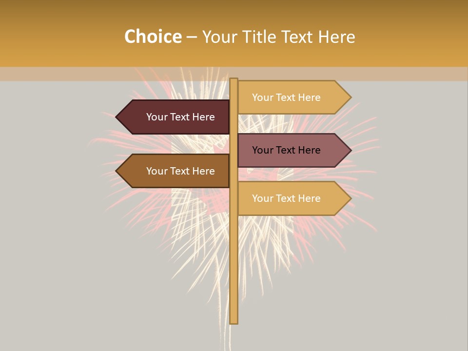 A Canadian Flag With Fireworks In The Background PowerPoint Template