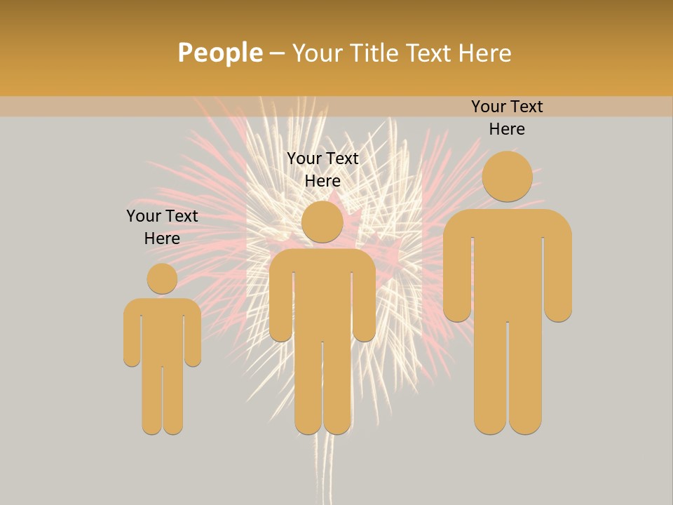 A Canadian Flag With Fireworks In The Background PowerPoint Template