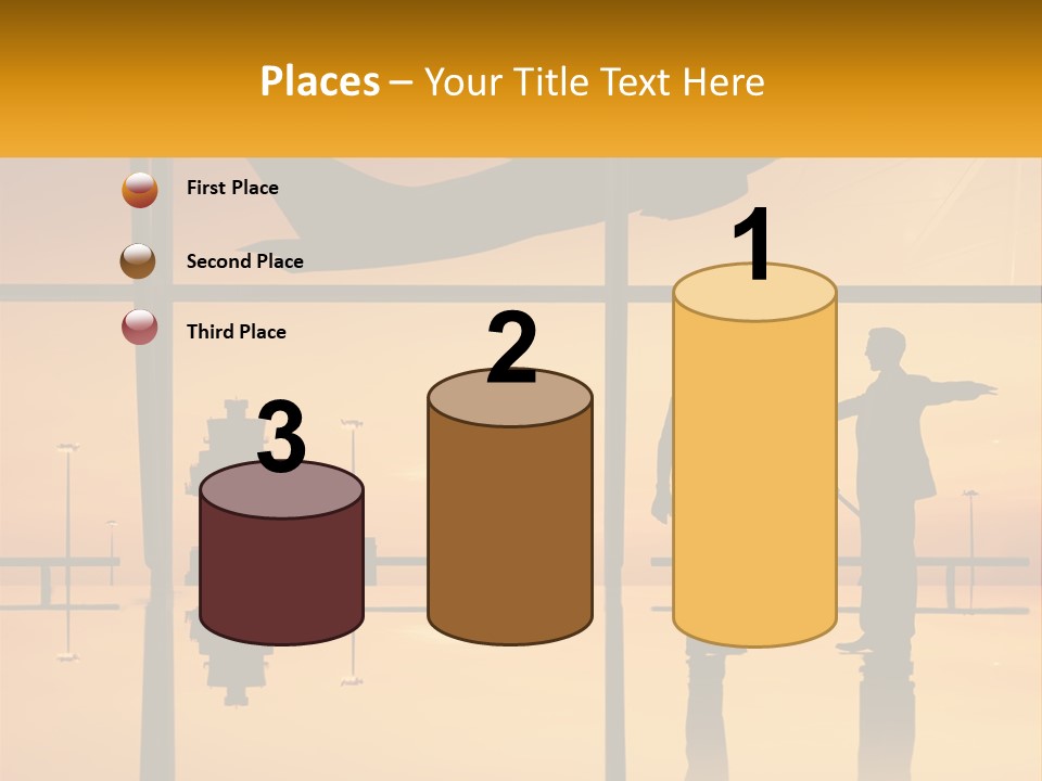 A Couple Of People That Are Standing In Front Of A Window PowerPoint Template