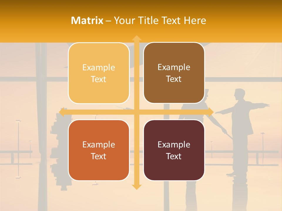 A Couple Of People That Are Standing In Front Of A Window PowerPoint Template