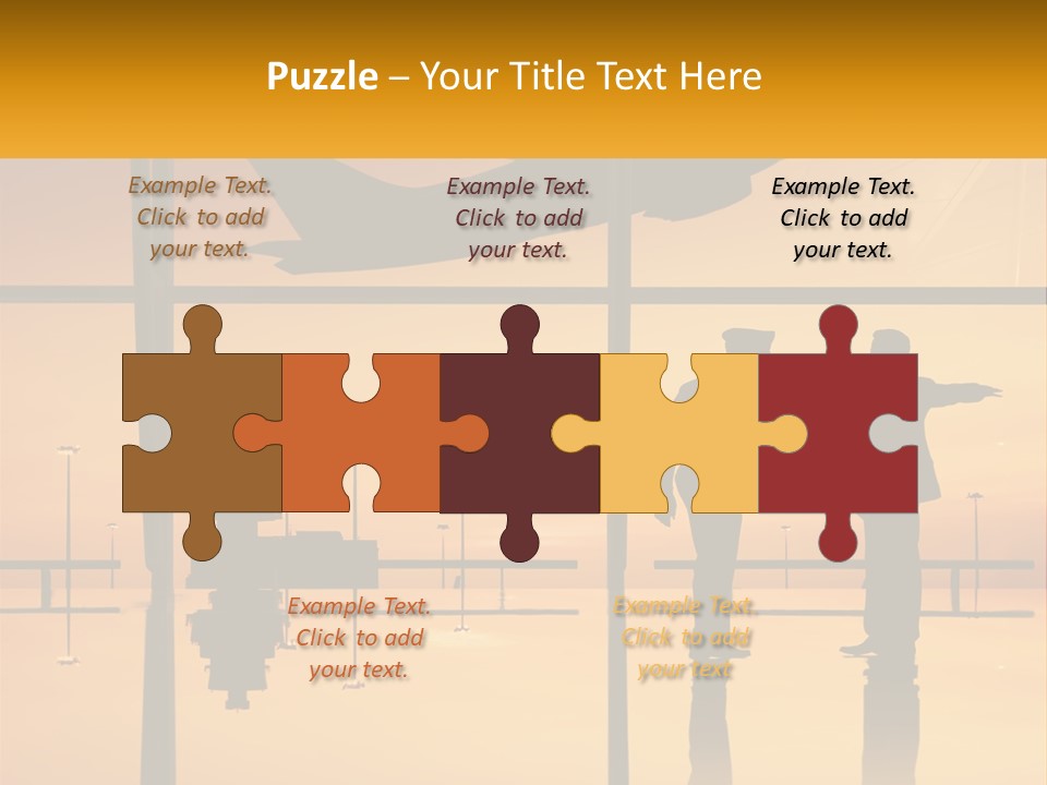 A Couple Of People That Are Standing In Front Of A Window PowerPoint Template