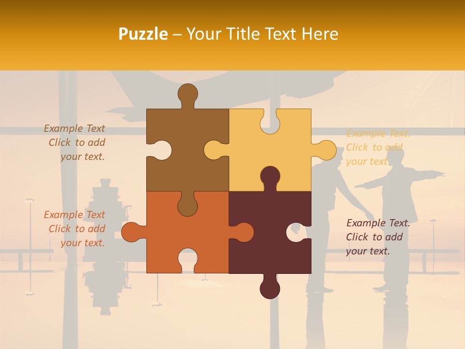 A Couple Of People That Are Standing In Front Of A Window PowerPoint Template