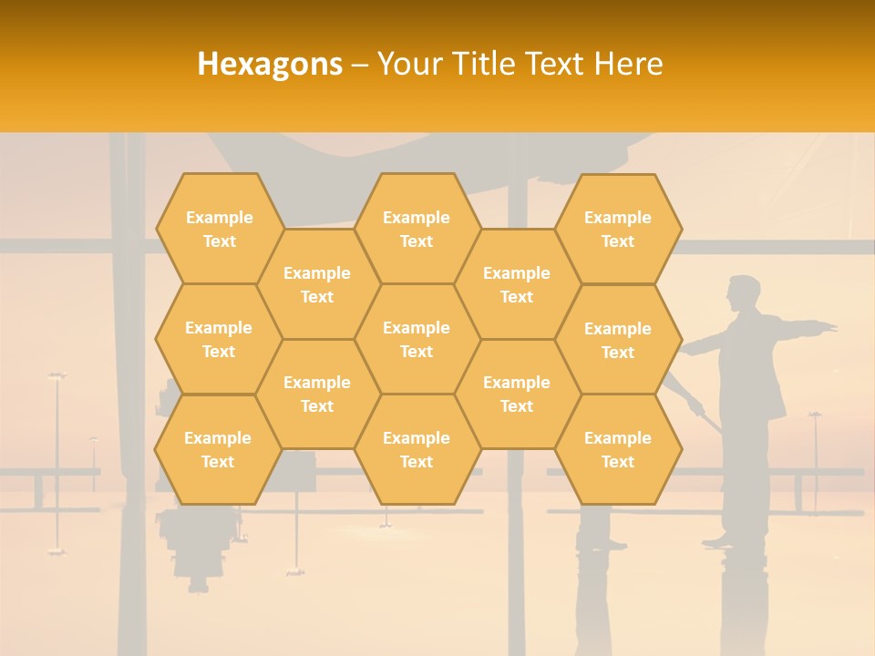 A Couple Of People That Are Standing In Front Of A Window PowerPoint Template