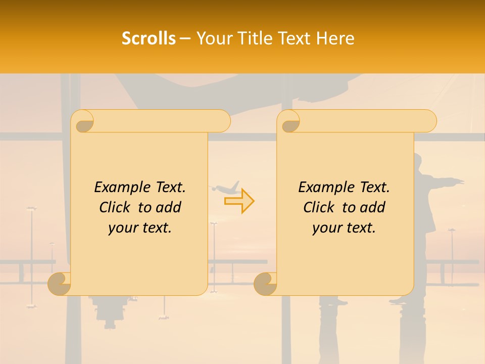 A Couple Of People That Are Standing In Front Of A Window PowerPoint Template