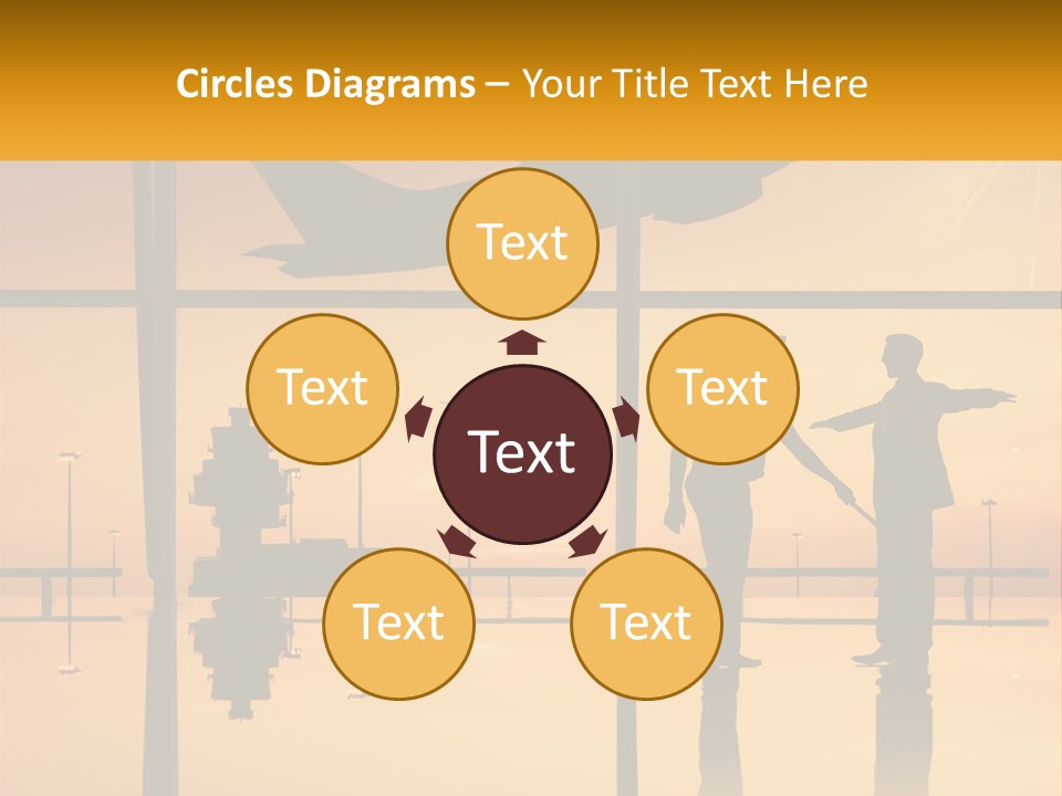 A Couple Of People That Are Standing In Front Of A Window PowerPoint Template
