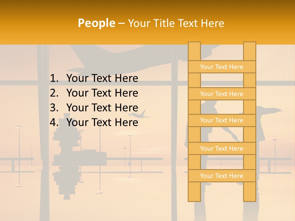 A Couple Of People That Are Standing In Front Of A Window PowerPoint Template