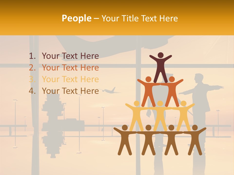 A Couple Of People That Are Standing In Front Of A Window PowerPoint Template